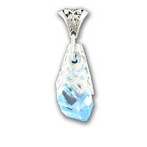 Swarovski Crystal Aquamarine Polygon Drop