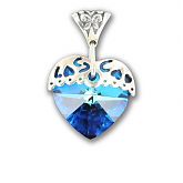 Swarovski Crystal Ocean Blue Small Heart