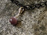 Purple Cats Eye Glass Bracelet Charm 