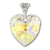 Swarovski Crystal Light Topaz Large Heart 