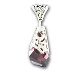 Swarovski Crystal Amethyst Polygon Drop